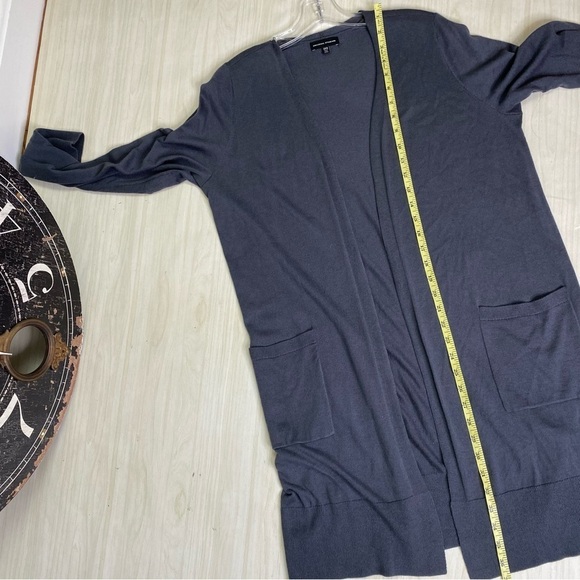 Universal Standard Gray Long line knee length Open Cardigan Sweater size 2XS - Picture 4 of 11